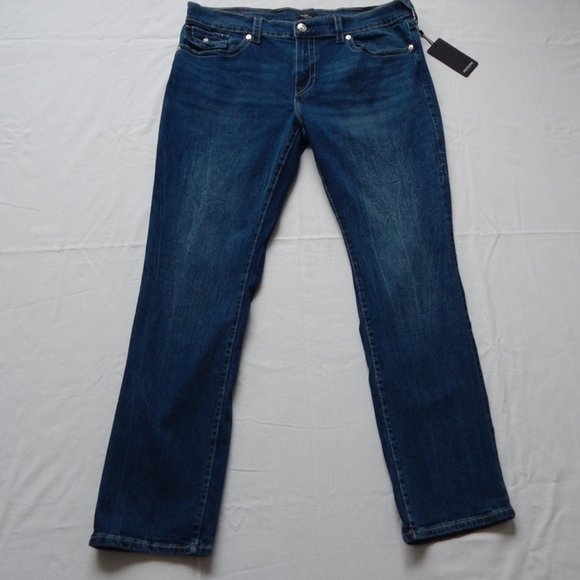 NWT MEN’S TRUE RELIGION RICKY SN FLAP Relaxed Straight Blue Indigo JEANS 38 x 34 - Picture 4 of 8
